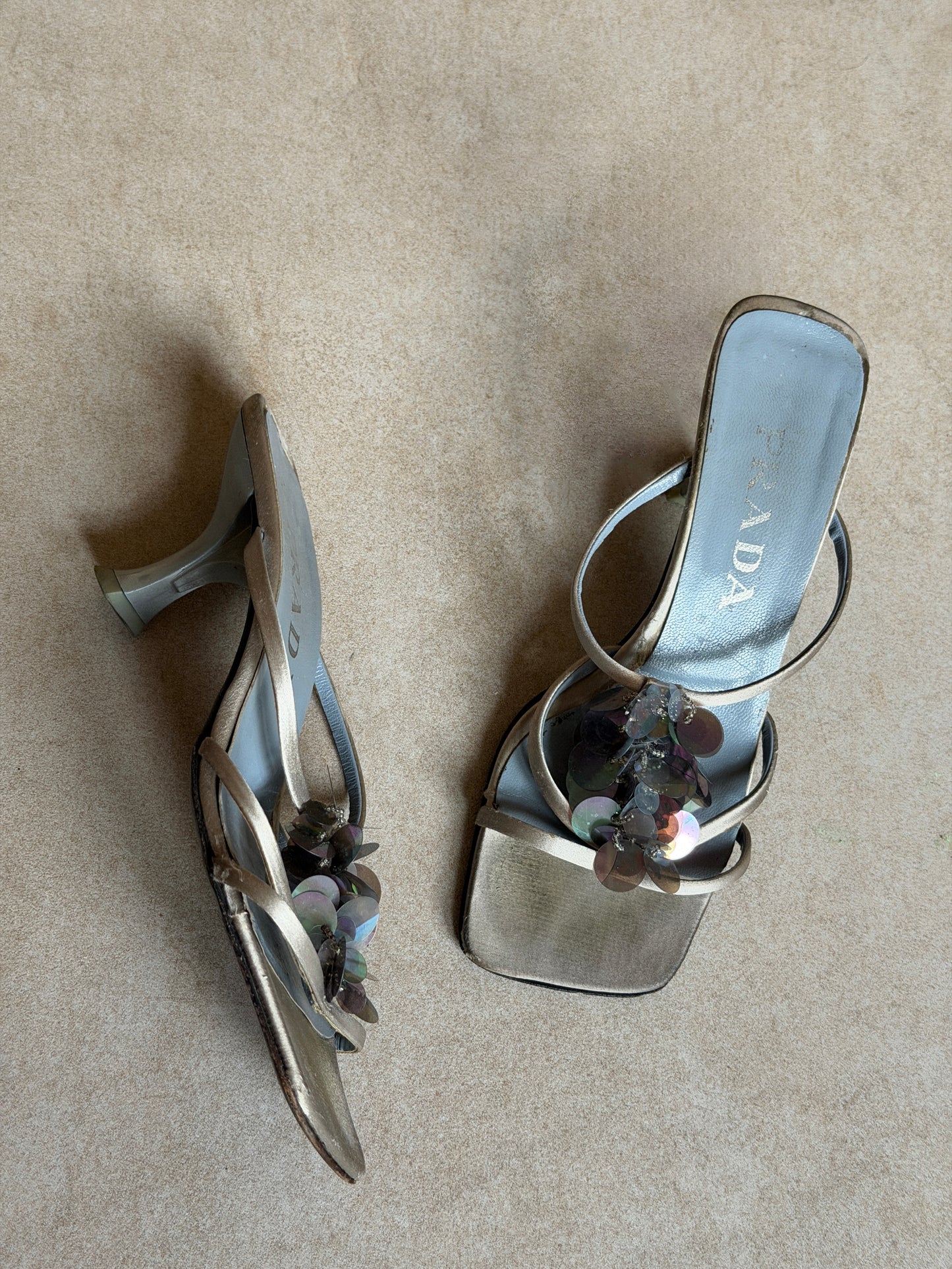 prada spring summer 2000 disc heels