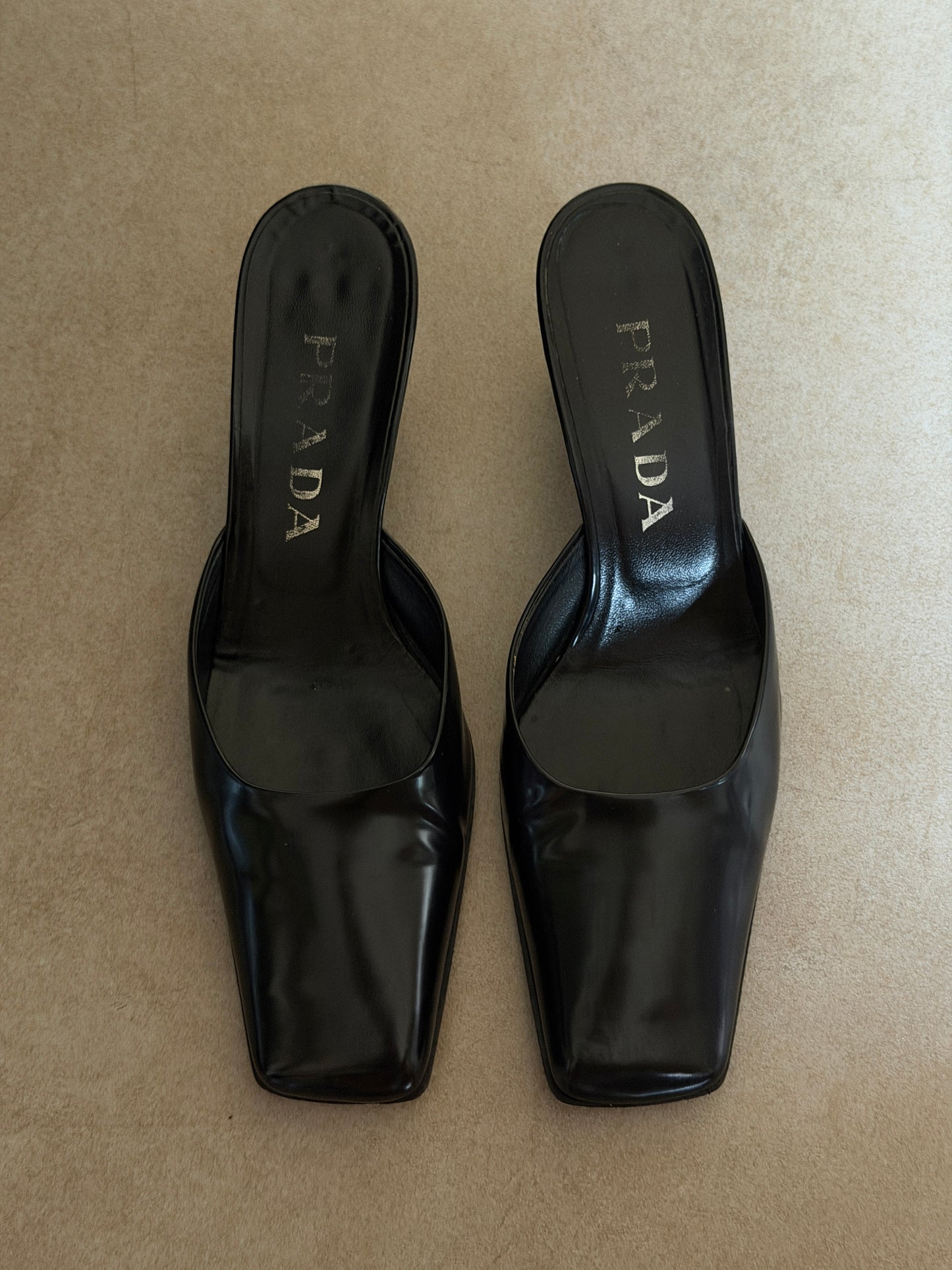 prada spring summer 1999 leather mules