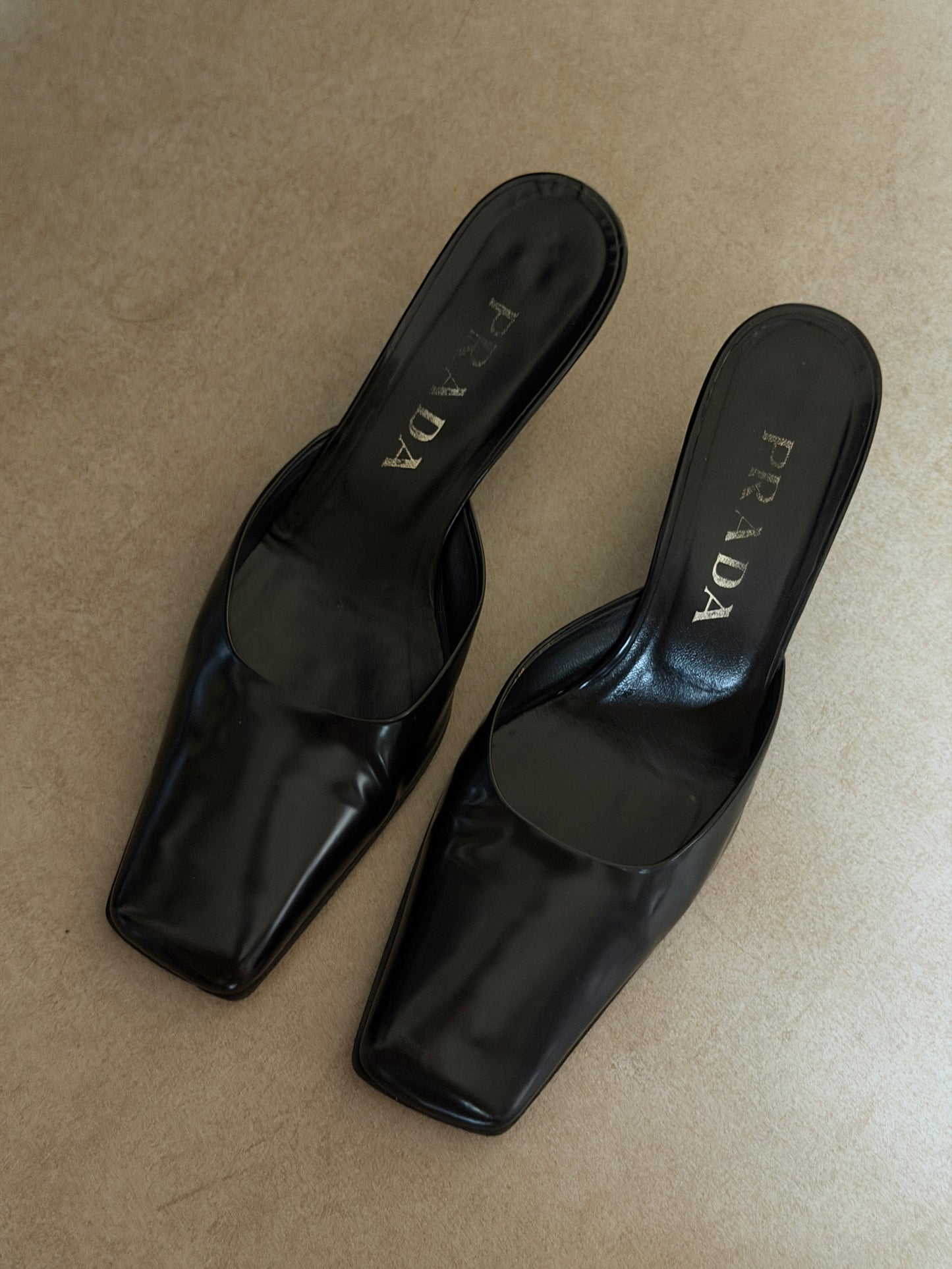 prada spring summer 1999 leather mules