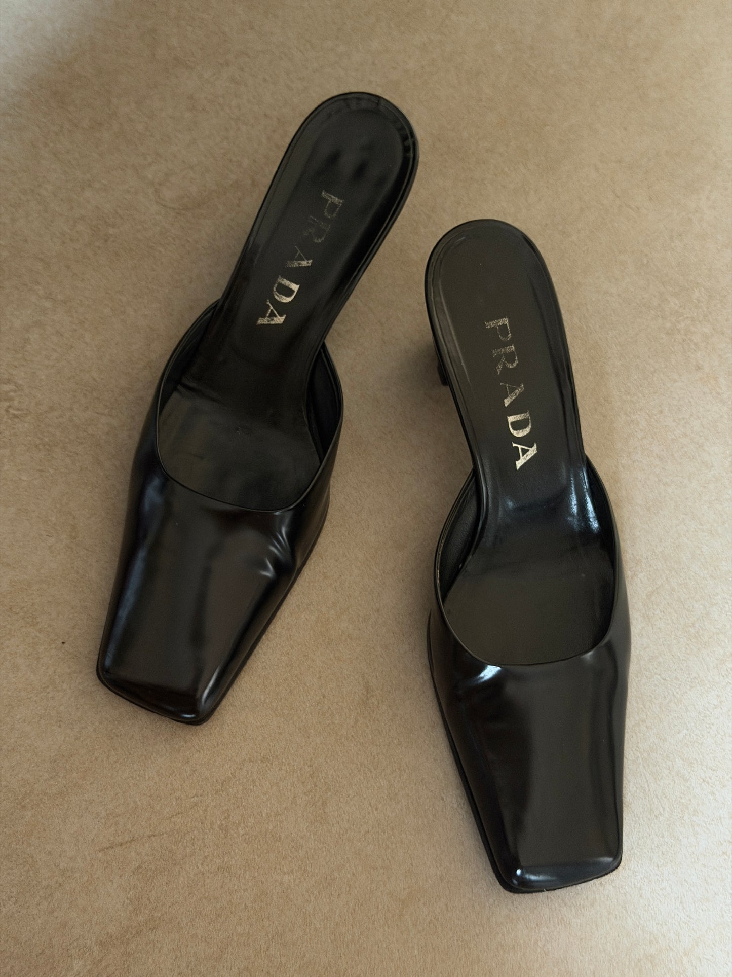 prada spring summer 1999 leather mules