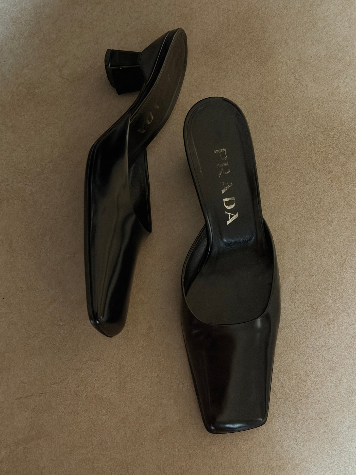 prada spring summer 1999 leather mules