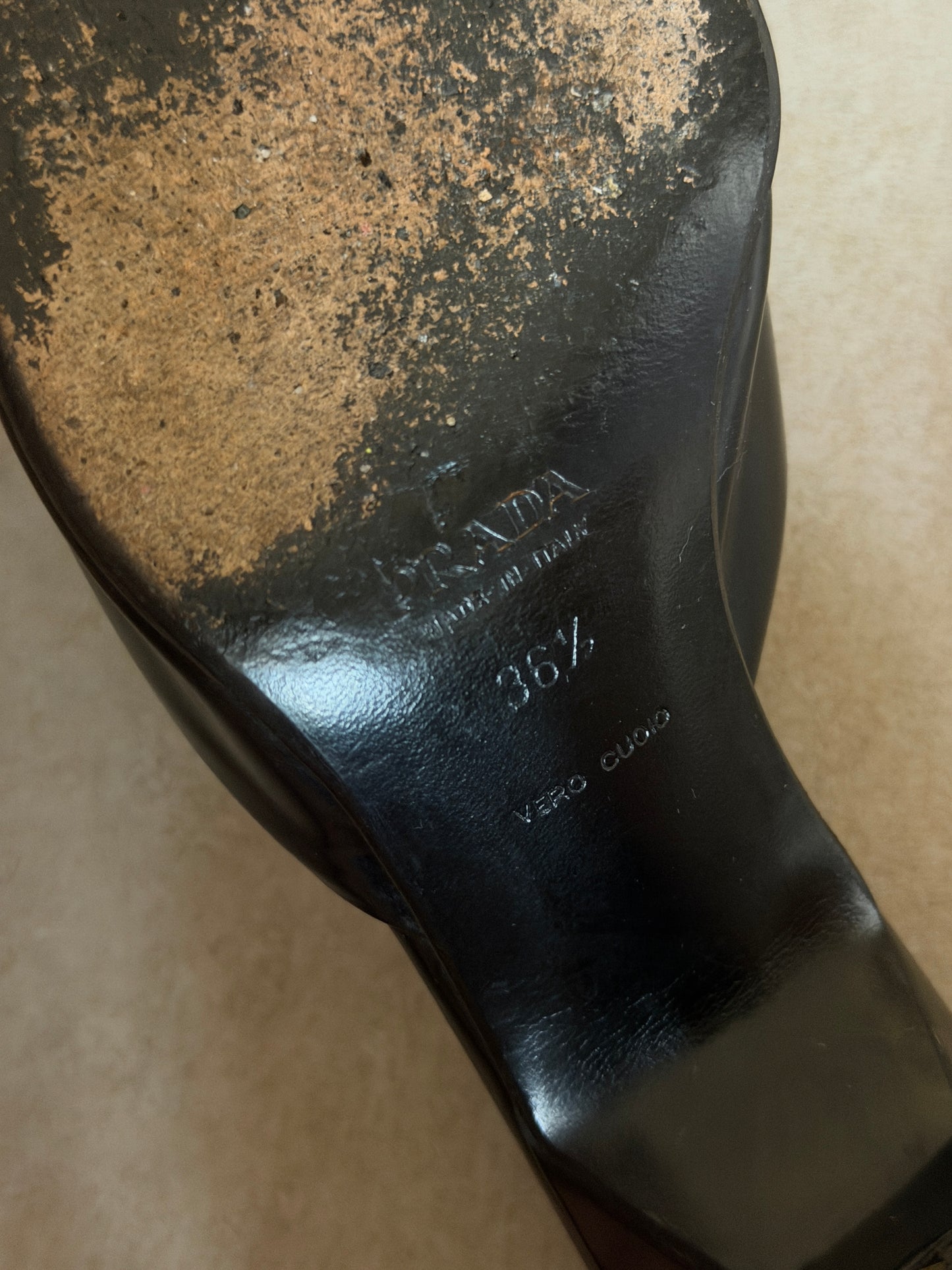 prada spring summer 1999 leather mules