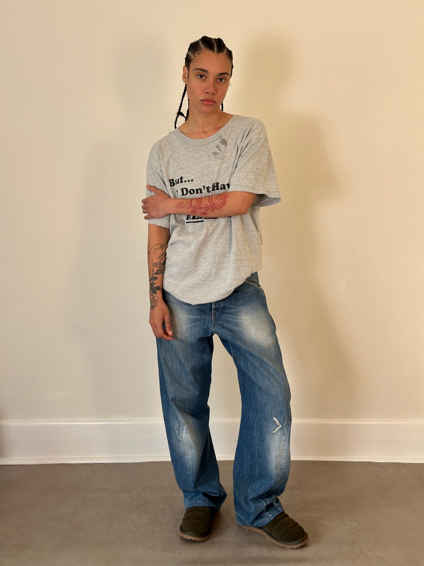 (rare) 80s tee “but… i don’t have time for a real job!”