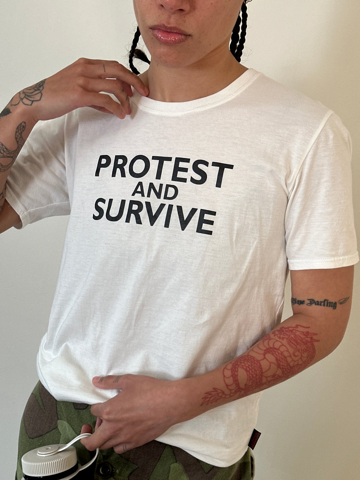 90s (rare) katharine hamnett 'protest and survive' tee