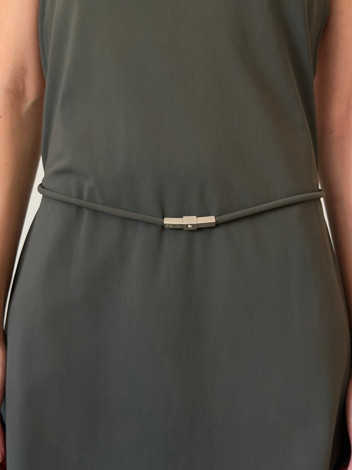 fendi fall 2001 by karl lagerfeld open back dress (olive)