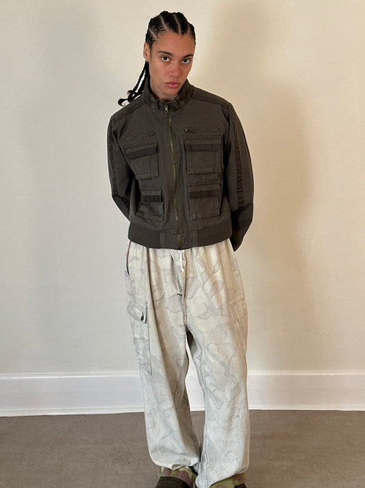 90s khaki cargo jacket