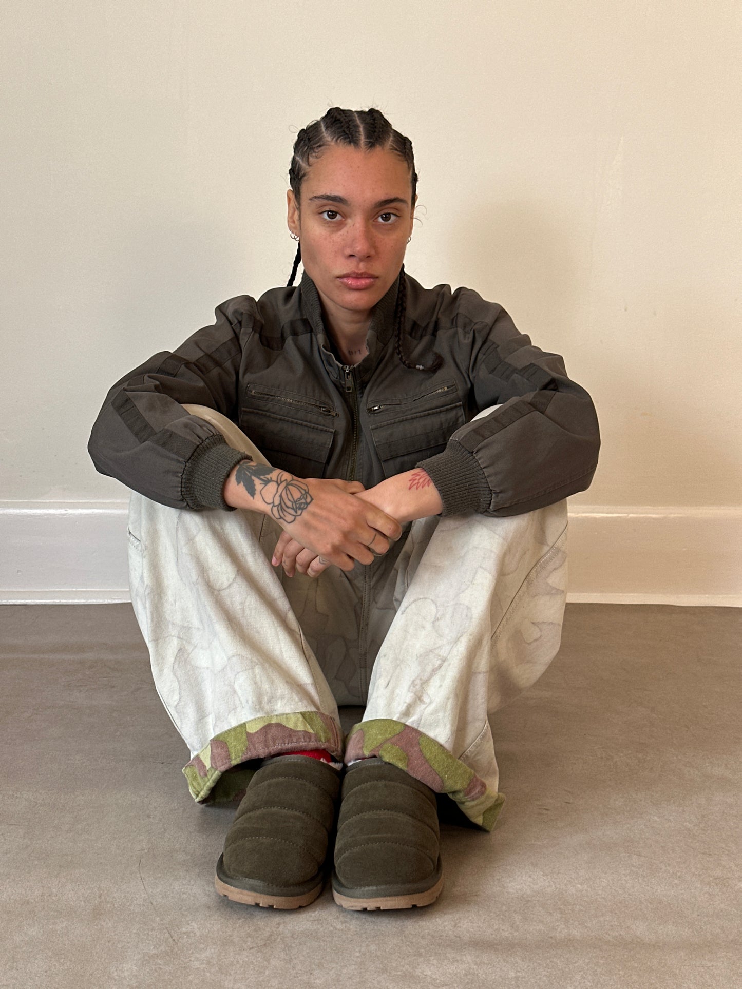 90s khaki cargo jacket