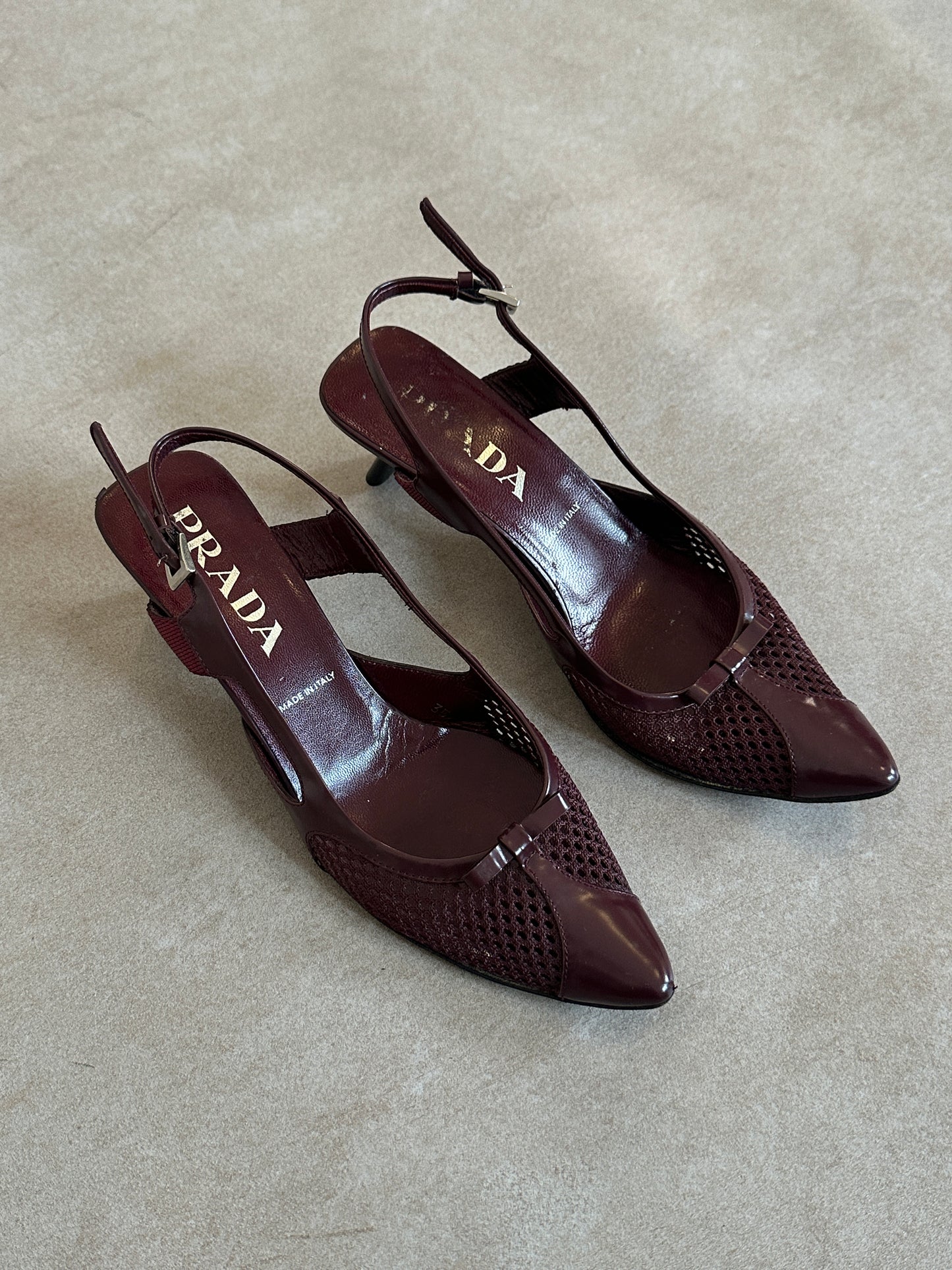 prada ss 2000 silngback heels