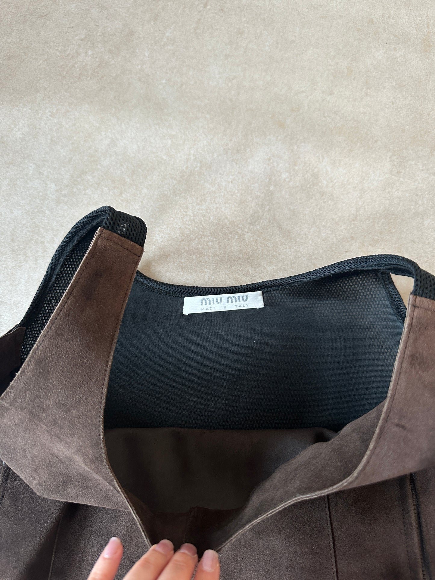 (permanent collection) miu miu ss 1999 suede vest