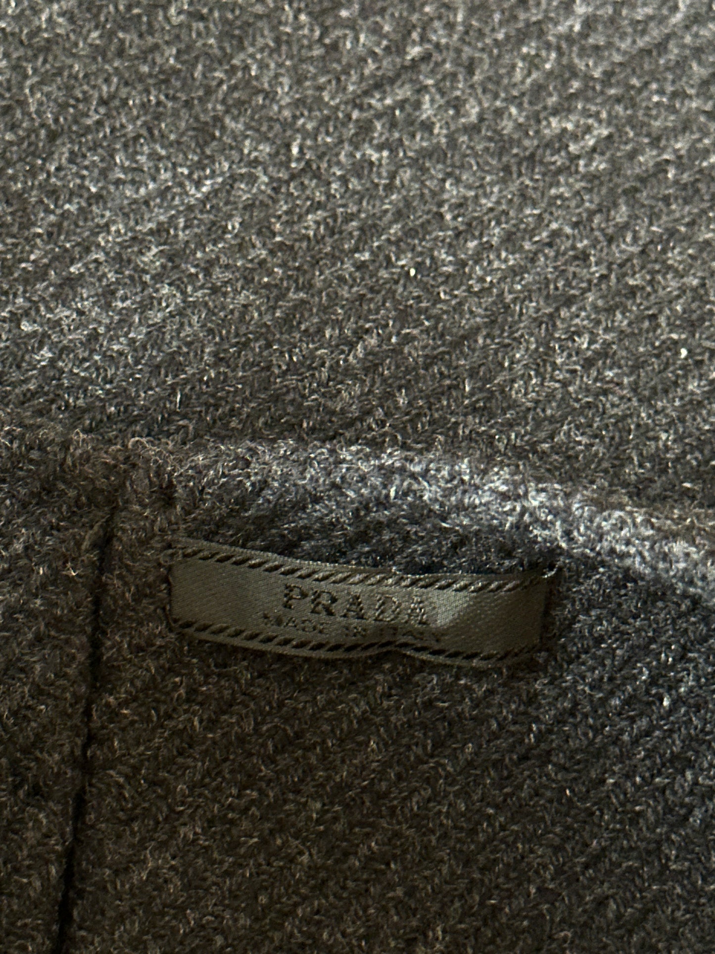 prada fw 1998 wool stitch runway dress