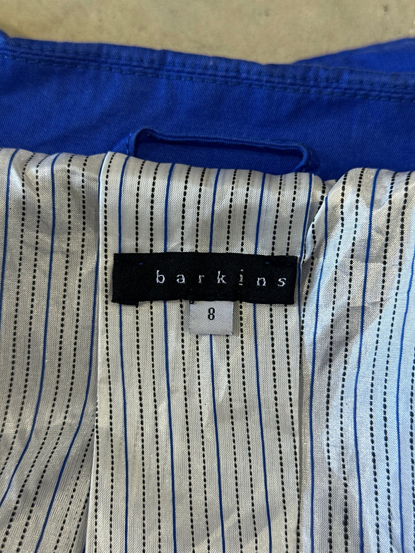 2000s cobalt cotton trench jacket