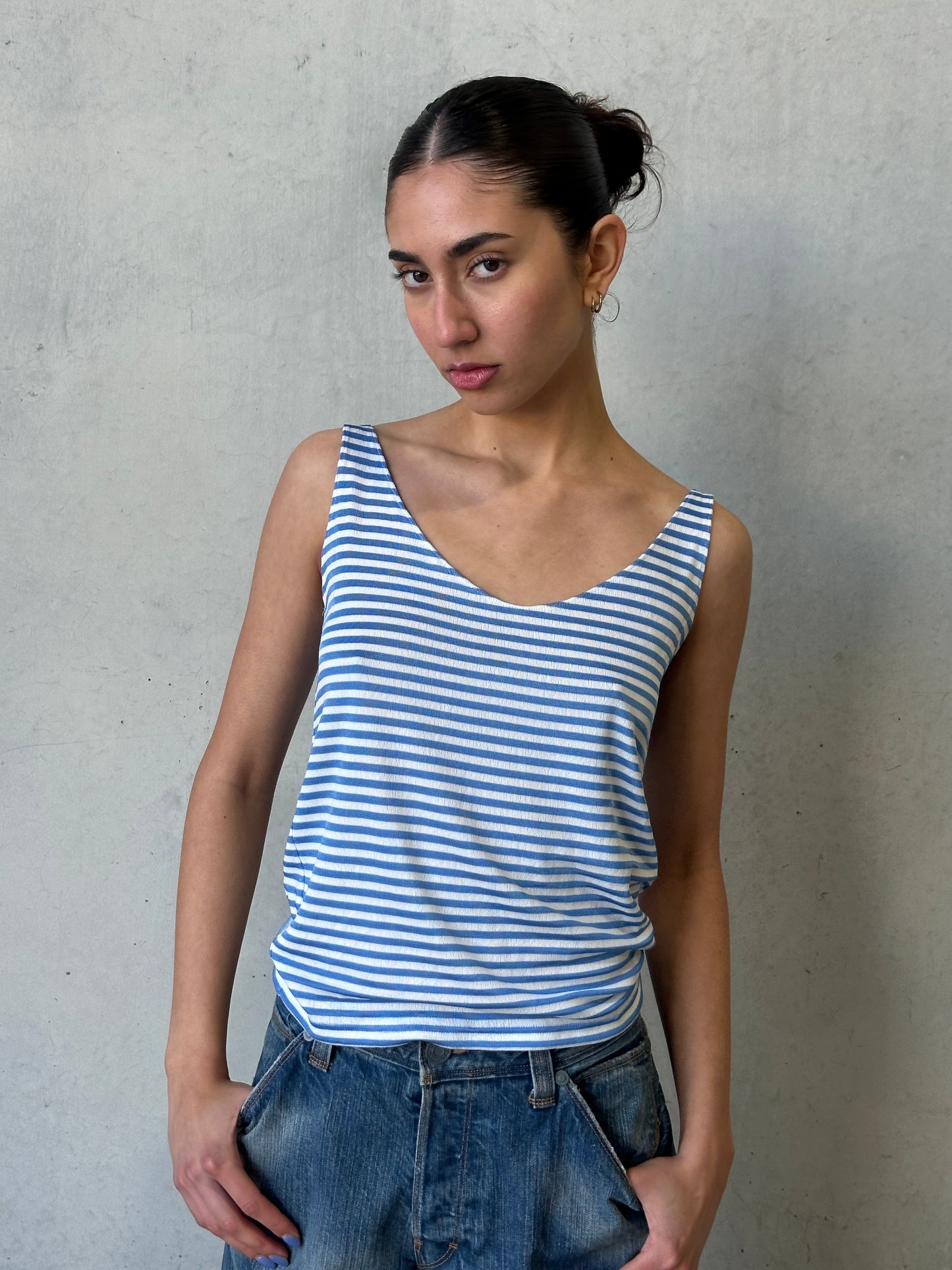 vintage stripe cami top