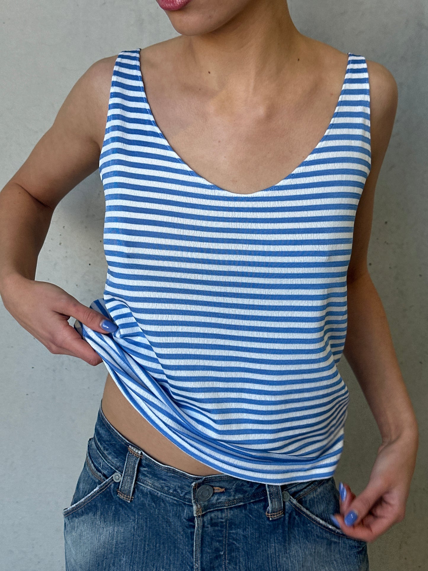 vintage stripe cami top