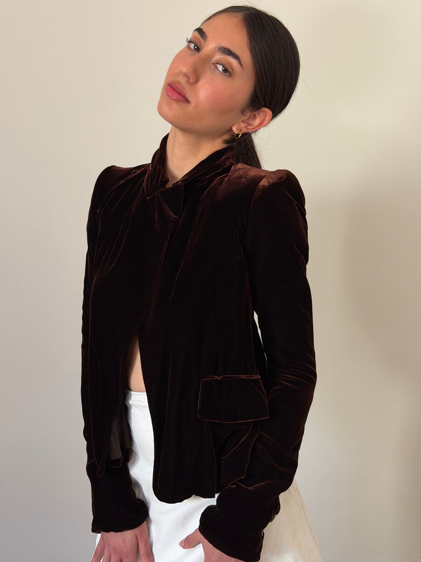 ysl fall 2003 by tom ford velour jacket