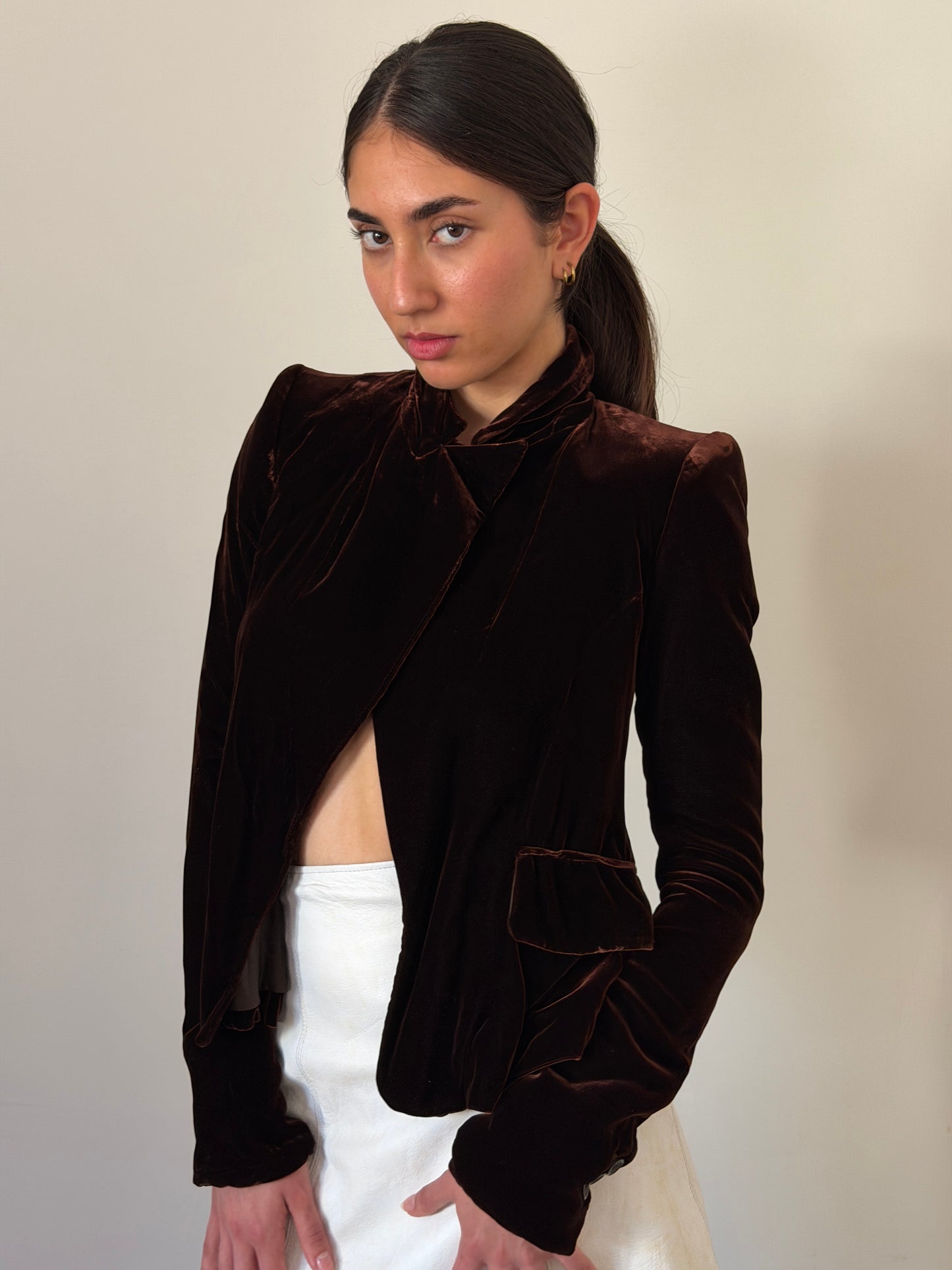 ysl fall 2003 by tom ford velour jacket