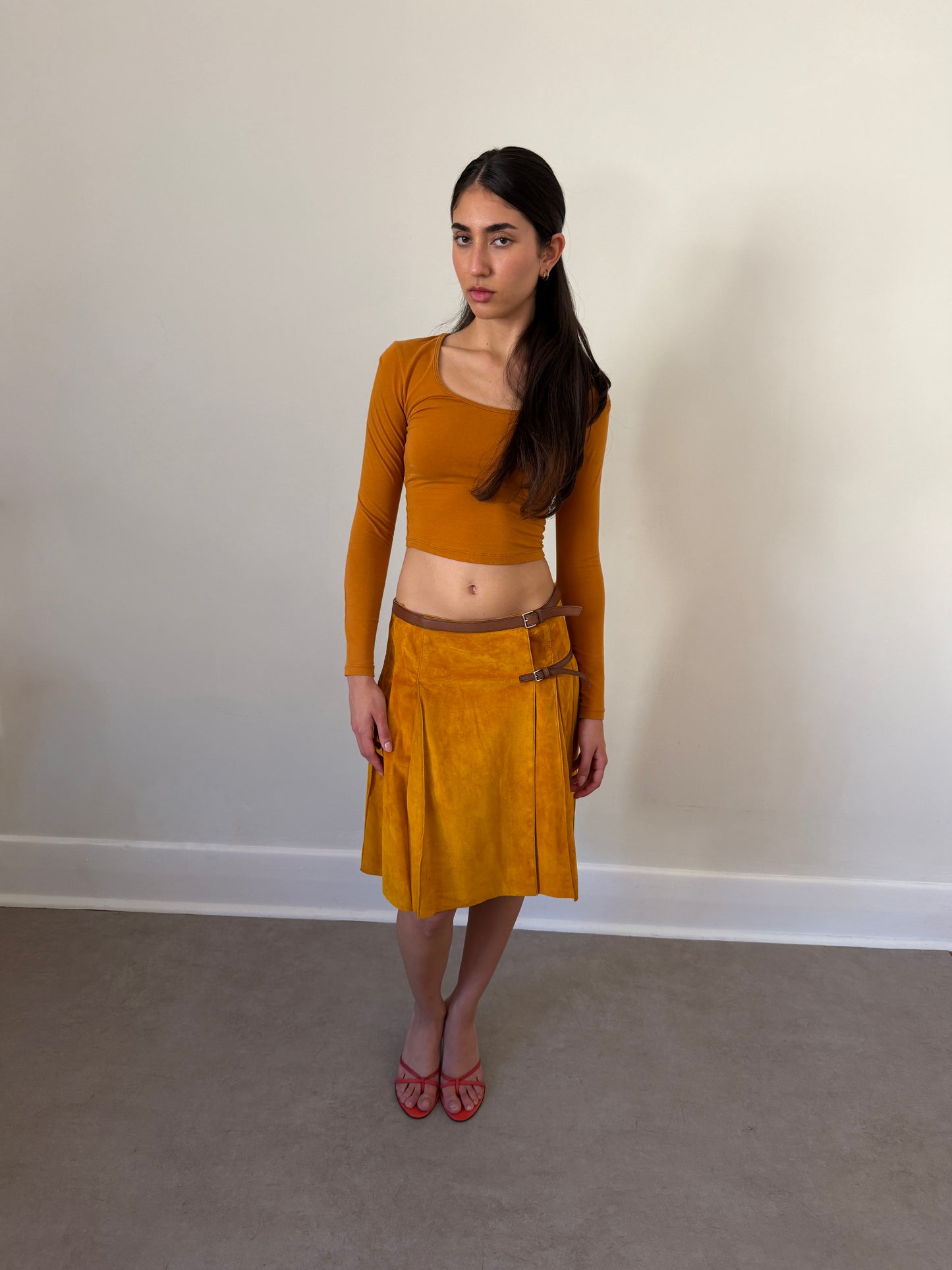 prada spring 2005 suede skirt