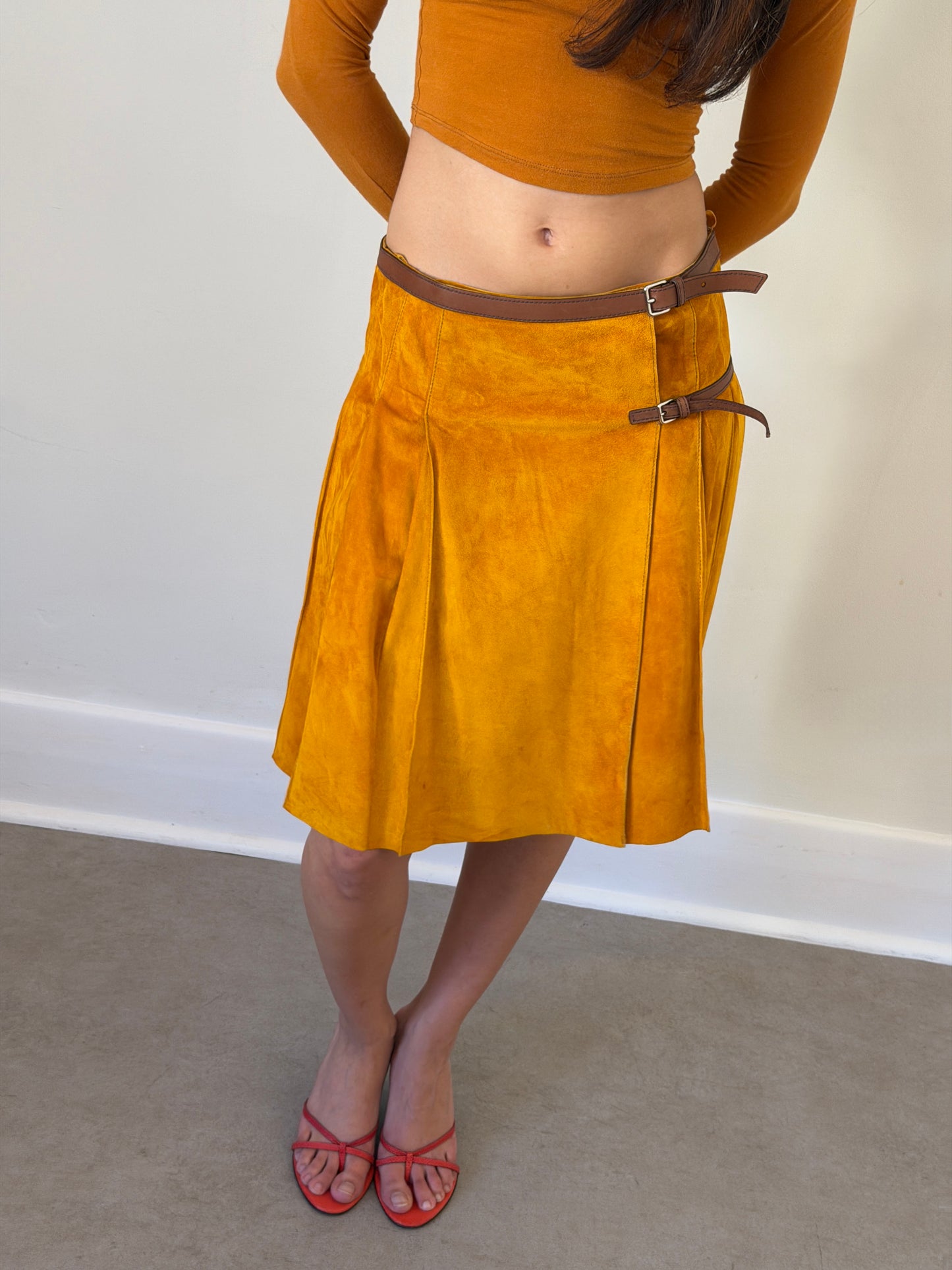 prada spring 2005 suede skirt