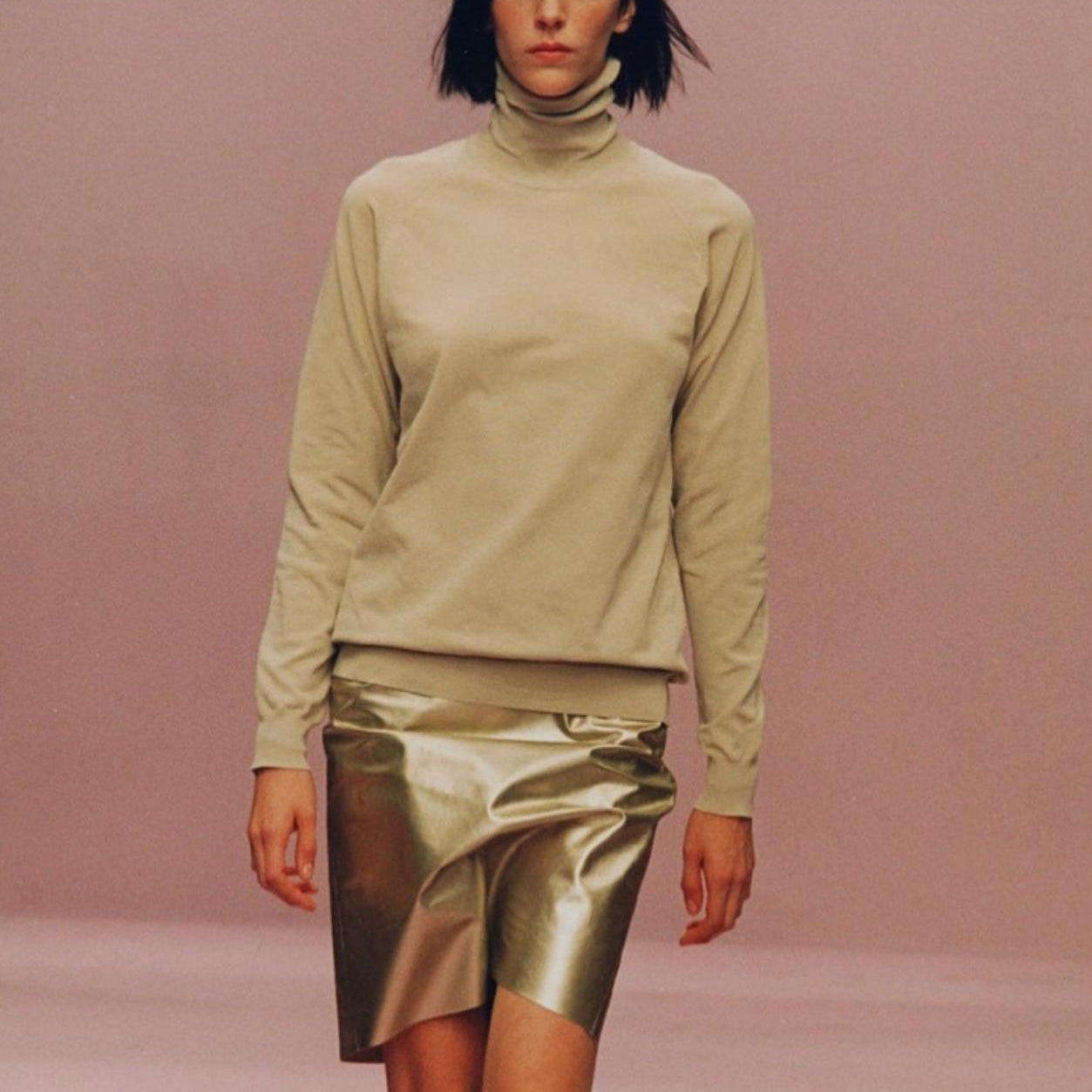 miu miu spring 2000 pistachio turtle neck top