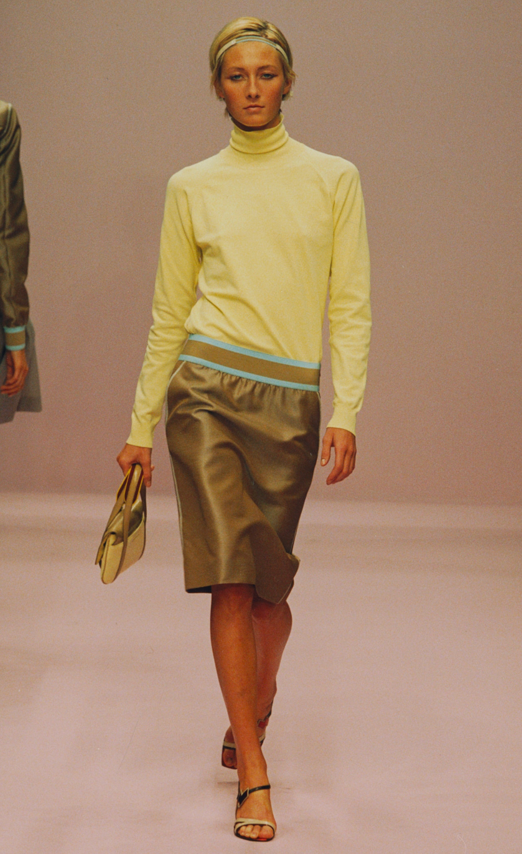 miu miu ss 2000 mesh + leather shoulder bag