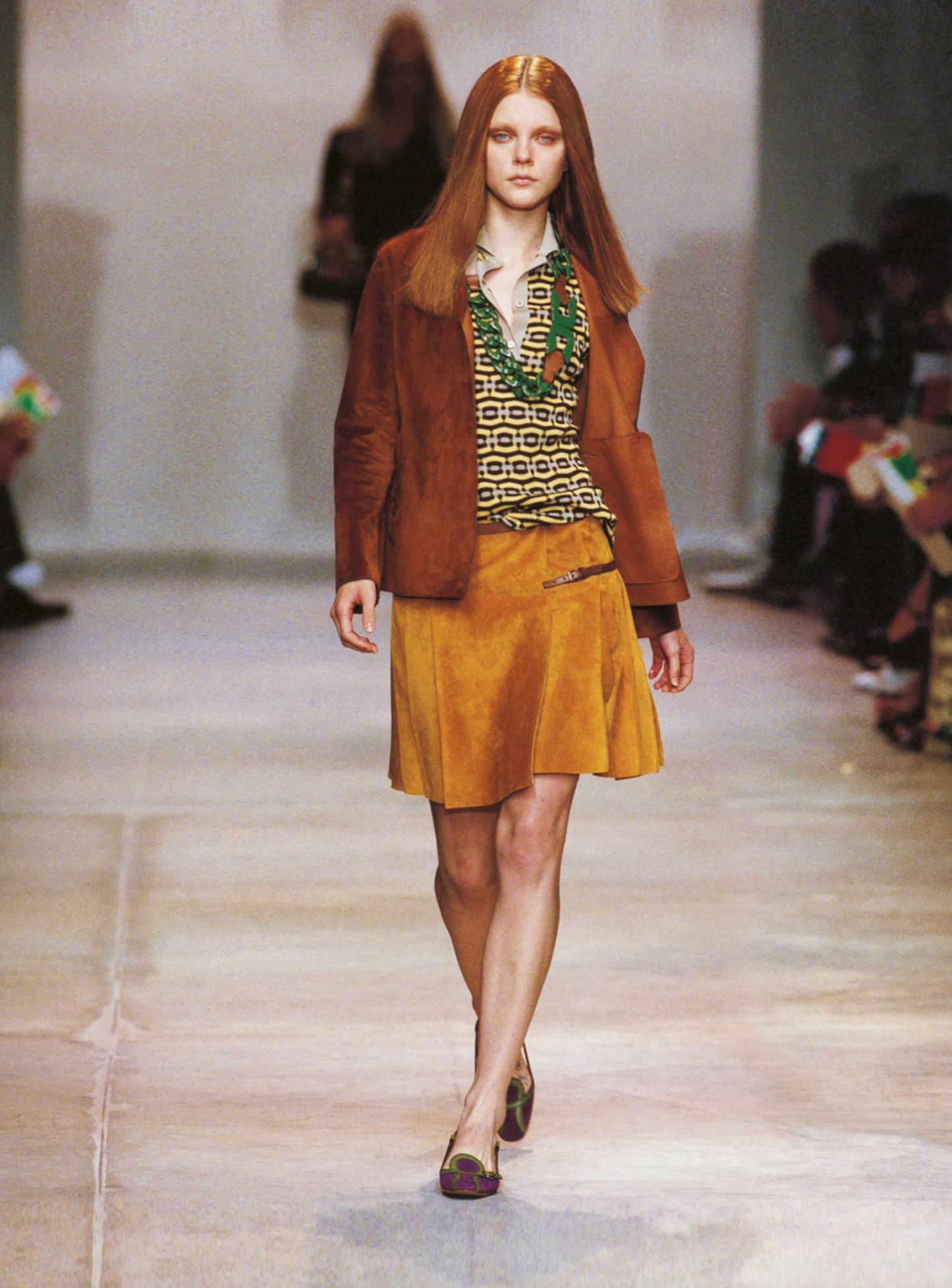 prada spring 2005 suede skirt