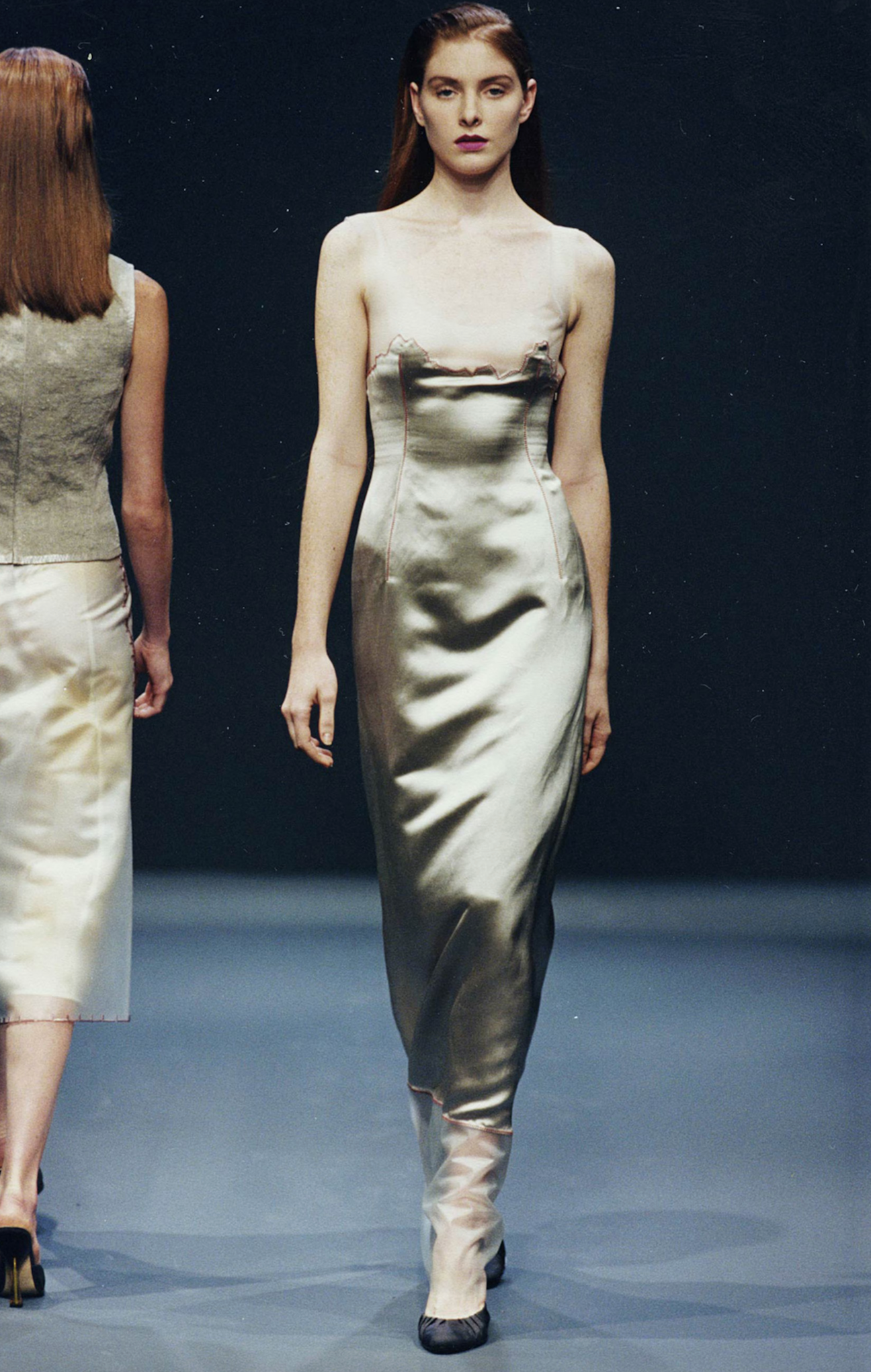 (rare) prada spring 1998 lavender trim dress