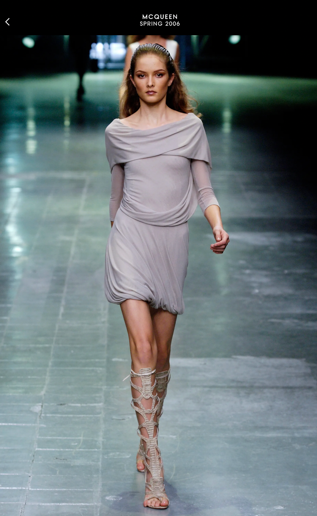 alexander mcqueen ss 2006 draped dress