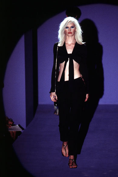 gucci spring 1996 by tom ford runway wrap blouse